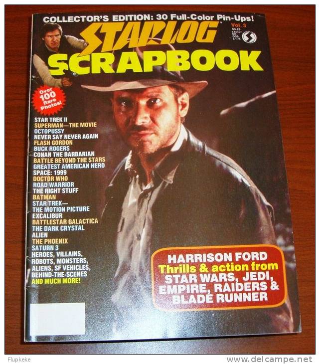 Starlog Scrapbook Volume 3 Collector Edition 1984 Harrison Ford Indiana Jones Star Wars Blade Runner - Divertissement