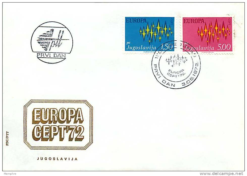 1972  Europa CEPT   FDC  Non Adressé - FDC