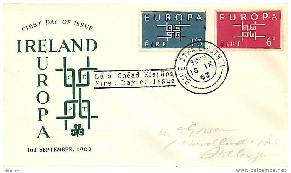 1963  Europa CEPT   FDC - Briefe U. Dokumente