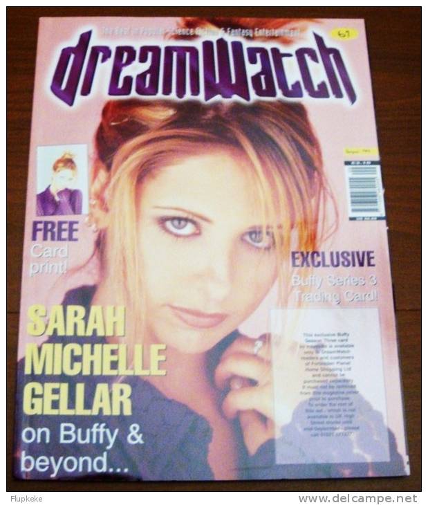 Dreamwatch 61 September 1999 Sarah Michelle Gellar On Buffy ! With Photo Card Print  ! - Amusement