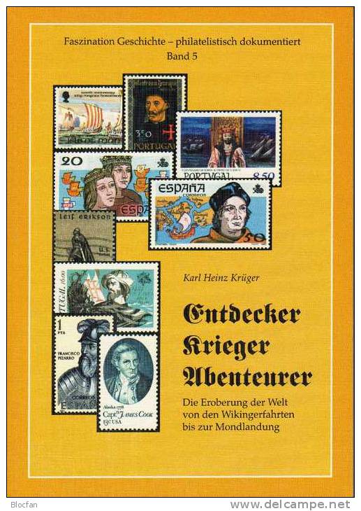 Von Wikinger Bis Kosmos Entdecker Krieger Abenteurer Krüger Antiquarisch 9€ Humorvolle Geschichte Band 5 Mit Briefmarken - Autres & Non Classés