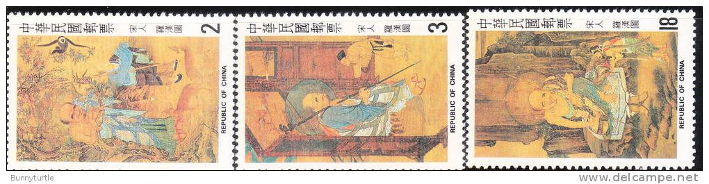 ROC China Taiwan 1982 Paintings Of Lohan Hanging Scrolls MNH - Unused Stamps