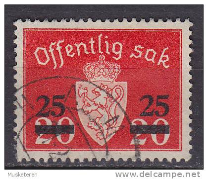 Norway 1949 Mi. 60    25 Ø Auf 20 Ø Wappen Dienstmarke Service - Dienstmarken