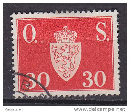 Norway 1951 Mi. 64    30 Ø Wappen Dienstmarke Service O. S. - Dienstmarken