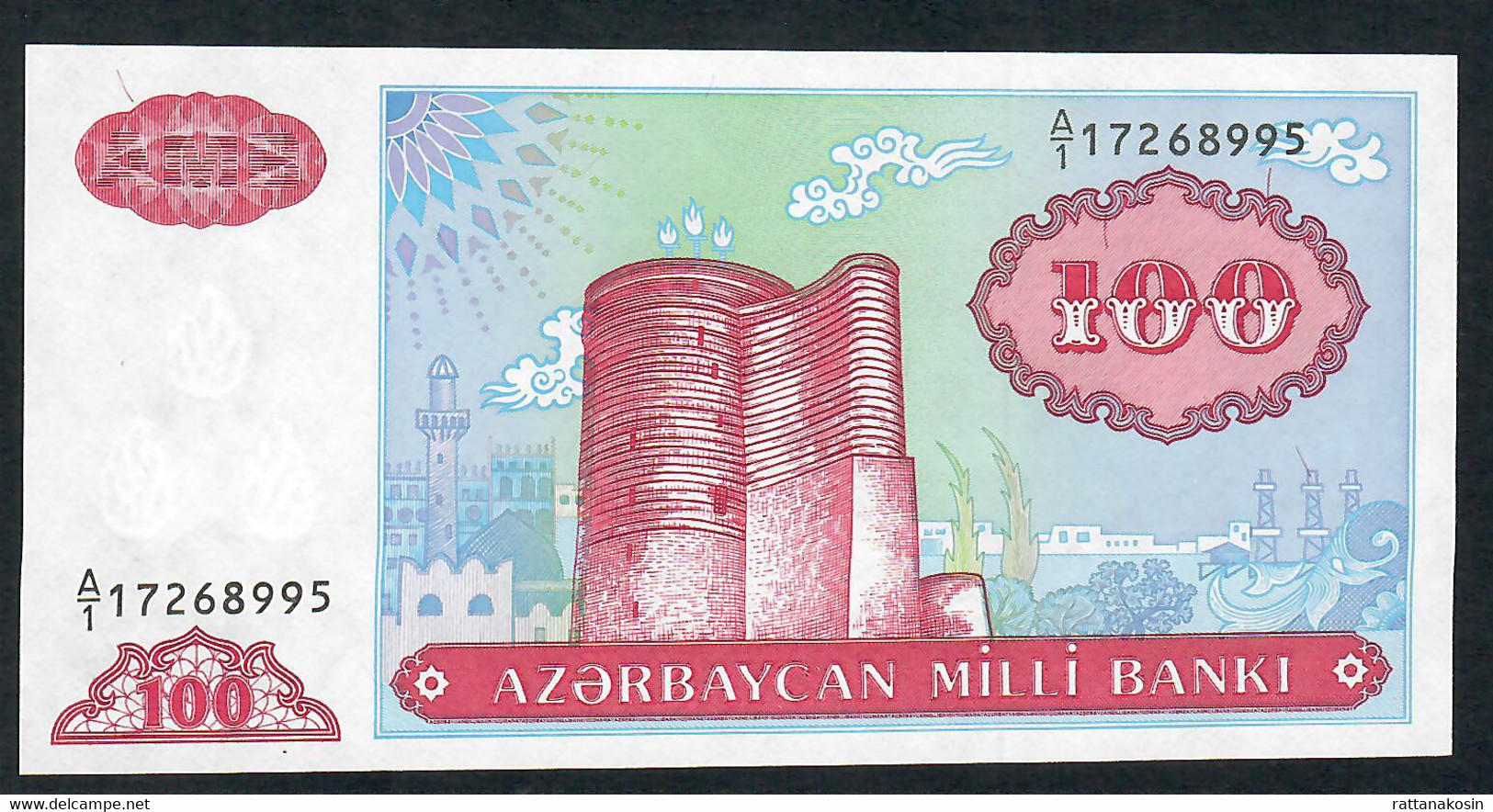 AZERBAIJAN P18a   100  MANAT   1993  #A/1      UNC. - Azerbaïjan