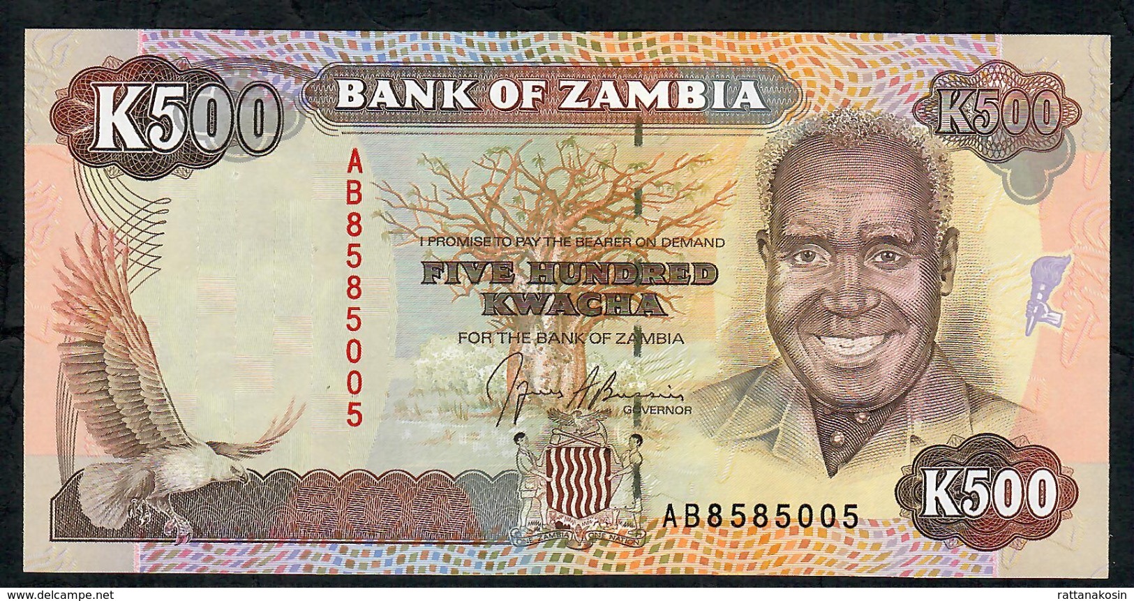 ZAMBIA  P35  500 KWACHA 1991 #AB  UNC. - Zambia