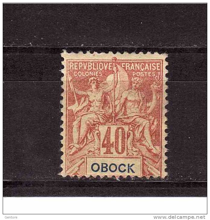 OBOCK 1892 Type Sage  Yvert Cat. N° 40 Mint Never Hinged - Other & Unclassified