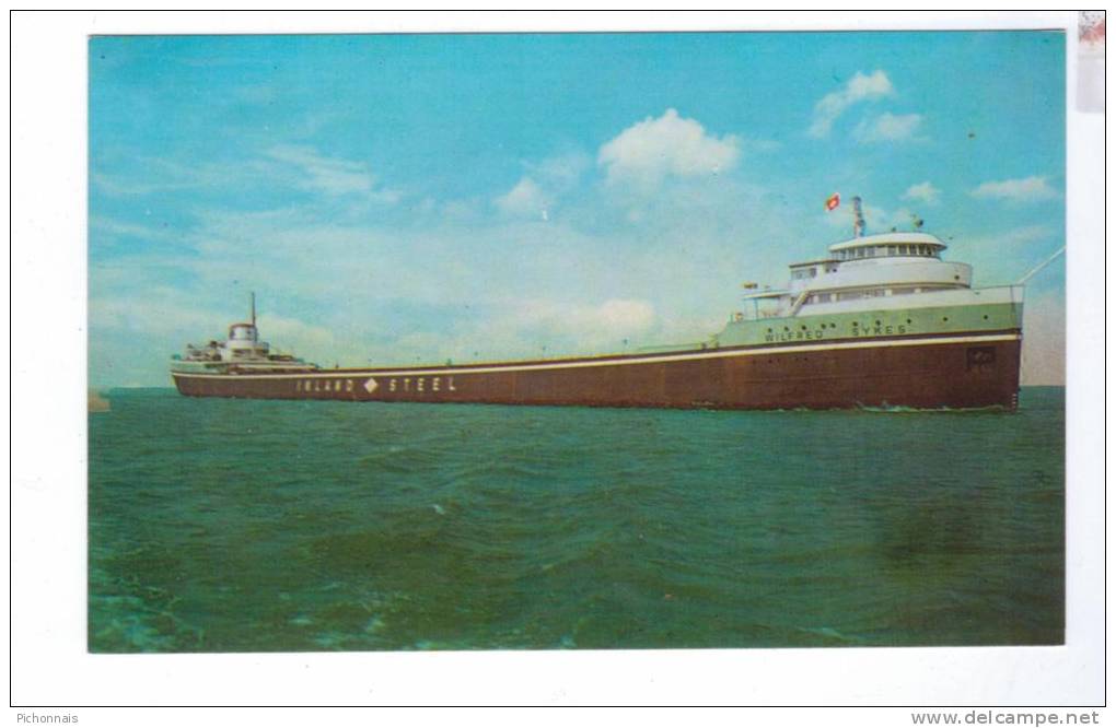 GREAT LAKES Ship Boat SS Wilfred Sykes Ore Carrier Inland Fleet Co Michigan - Otros & Sin Clasificación