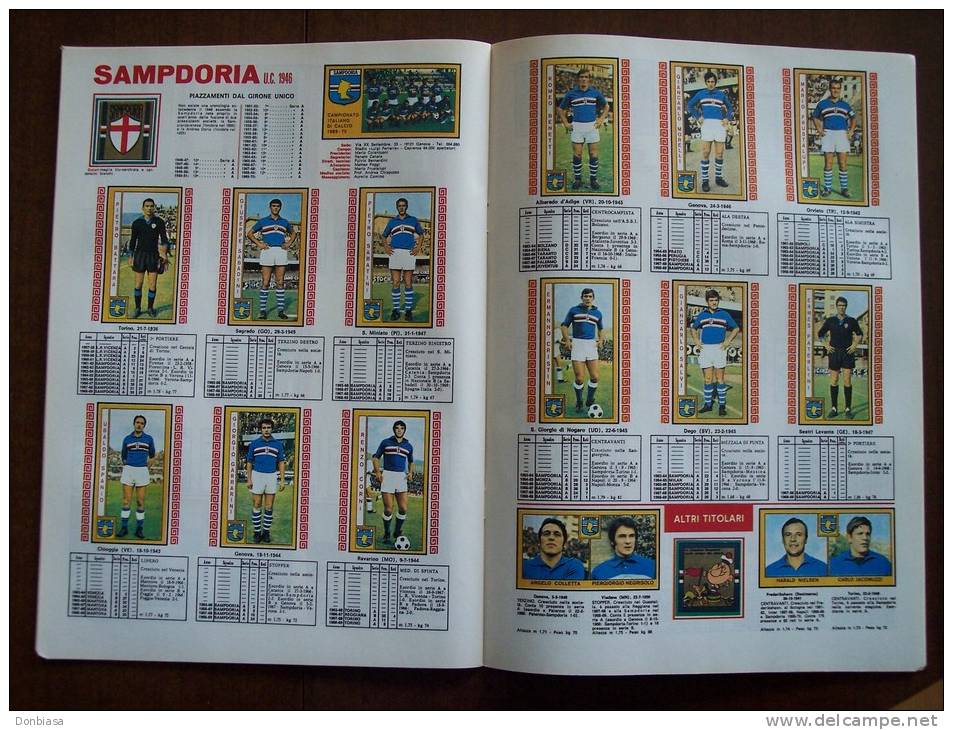 Album Panini Campionato Calcio 1969-70. RISTAMPA De L´Unità, Completa Di Immagini Delle Figurine. Verona, Sampdoria Bari - Boeken