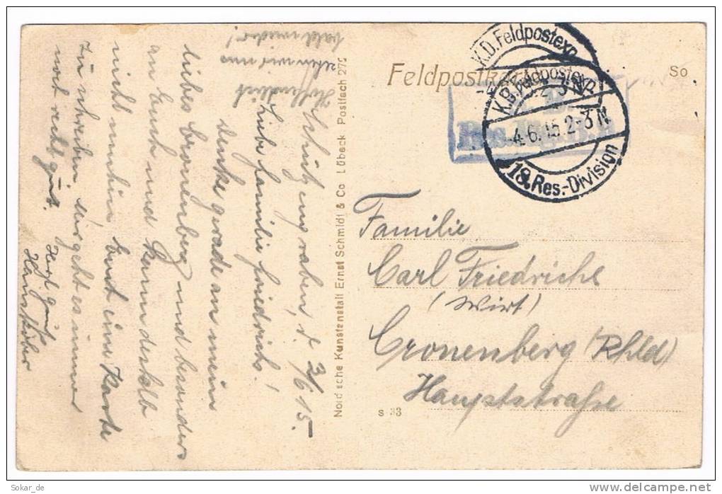 AK Lassigny Oise, France, Zerstörtes Schloss, Feldpost Fieldpost 1915 Frankreich - Lassigny