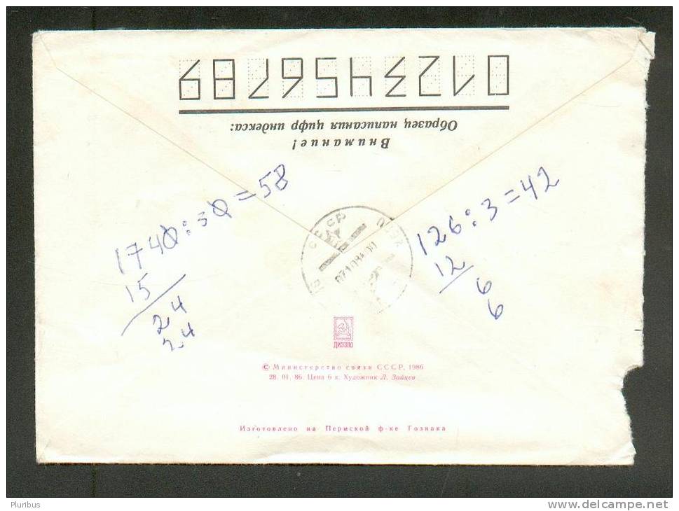 ESTONIA RUSSIA  USSR  POSTAL STATIONERY  COVER ,  HERO OF SOVIET UNION ESTONIAN PARTISAN HELENE KULLMAN ,  USED 1986 - Brieven En Documenten