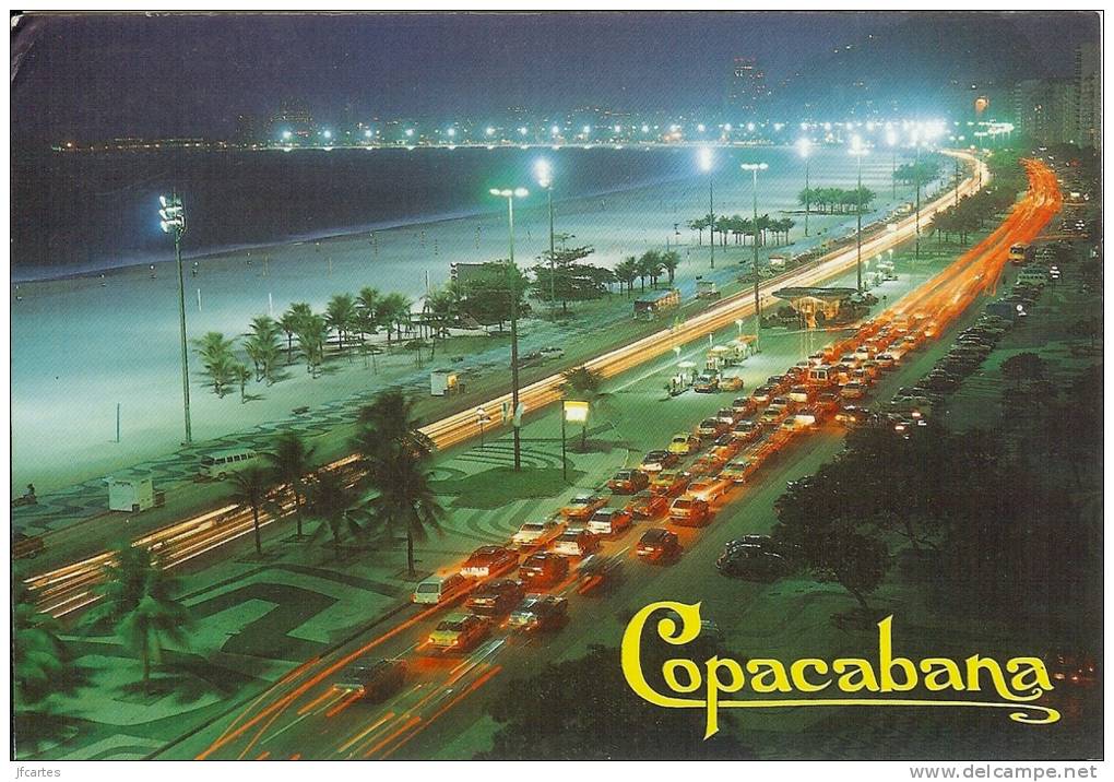 Etr - Brésil - RIO De JANEIRO - Night View Of Copacabana Beach - Moderne - Copacabana