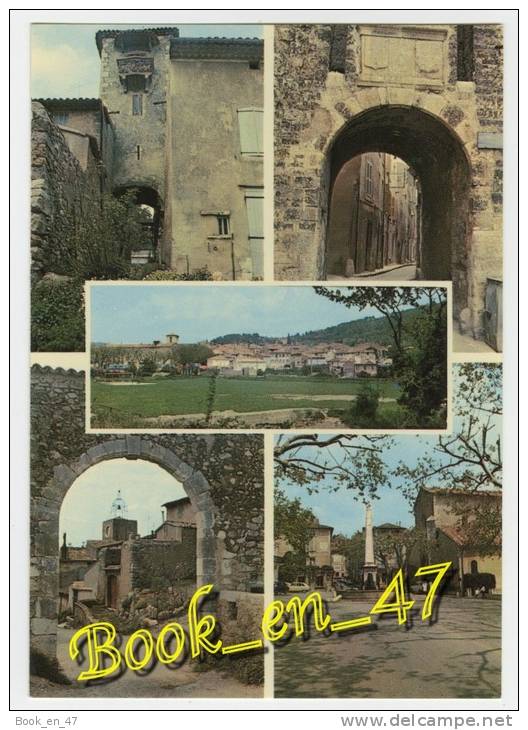 {46984} 83 Var Aups , Multivues ; Vieille Porte Et Clocher , Fontaine Du Cours , Vieille Maison , Vue Générale - Aups