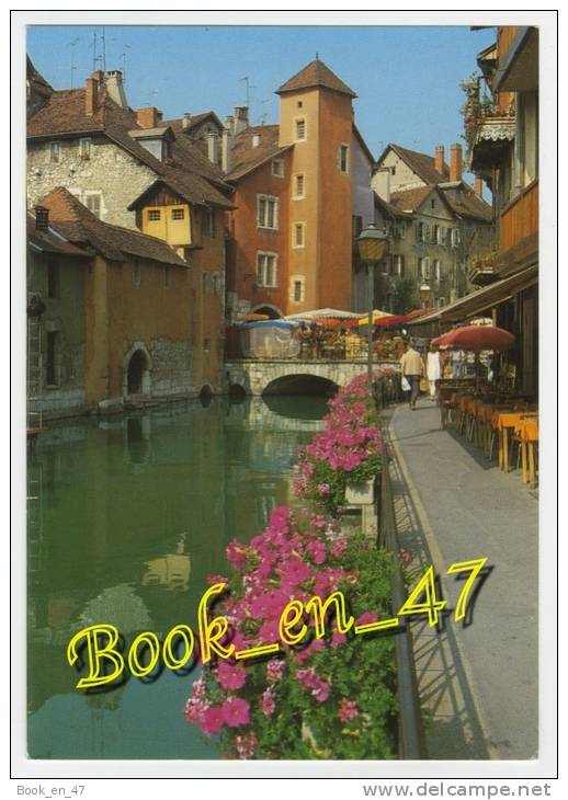 {46982} 74 Haute Savoie Le Vieil Annecy , Le Pont Morens Sur Le Canal Fleuri " Le Thiou " ; Animée - Annecy-le-Vieux