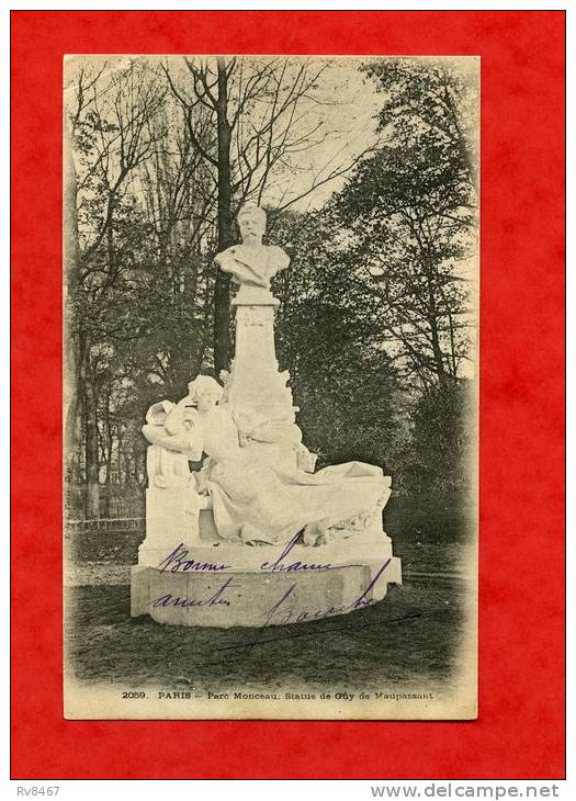 * PARIS-Parc Monceau. Statue De Guy De Maupassant-1904(Voir Le Dos) - Arrondissement: 17