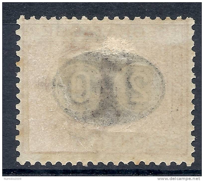 1890-91 REGNO SEGNATASSE MASCHERINA 20 SU 1 CENT MH * - RR10188 - Taxe