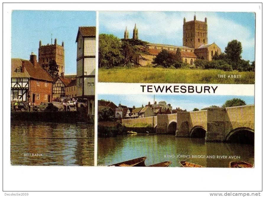 B66771 England Tewkesbury Multiviews Used Perfect Shape Back Scan At Request - Cheltenham