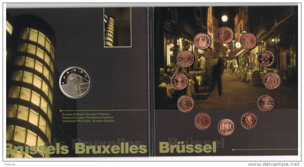 BELGIE   MUNTENSET BRUSSEL HOOFDSTAD VAN EUROPA 12 X 1 En 2 EUROCENT  2002 - Belgium