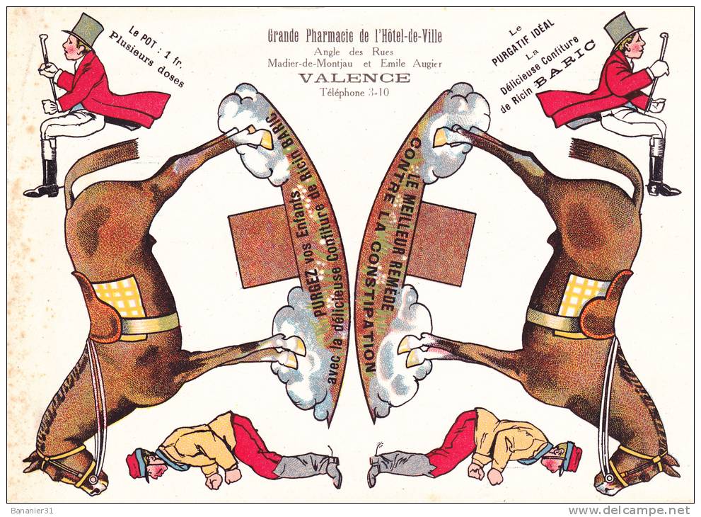SUPERBE CHROMOS DECOUPIS  Cheval Equitation Entre 1900 Et 1910 @ PUB Pharmacie De Valence Tel 3 - 10 @ Voir Description - Animaux