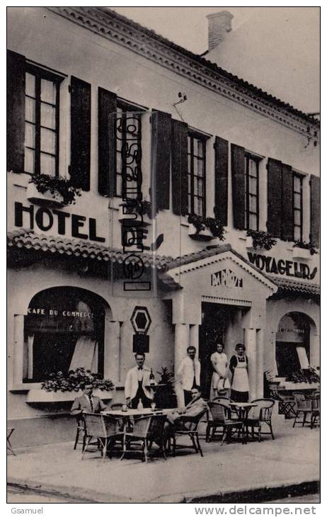 D-40 - Villeneuve De Marsan - Hôtel Des Voyageurs. - Carafe  Et Verres à Absinthe ???. - (voir Scan Recto-verso). - Villeneuve De Marsan