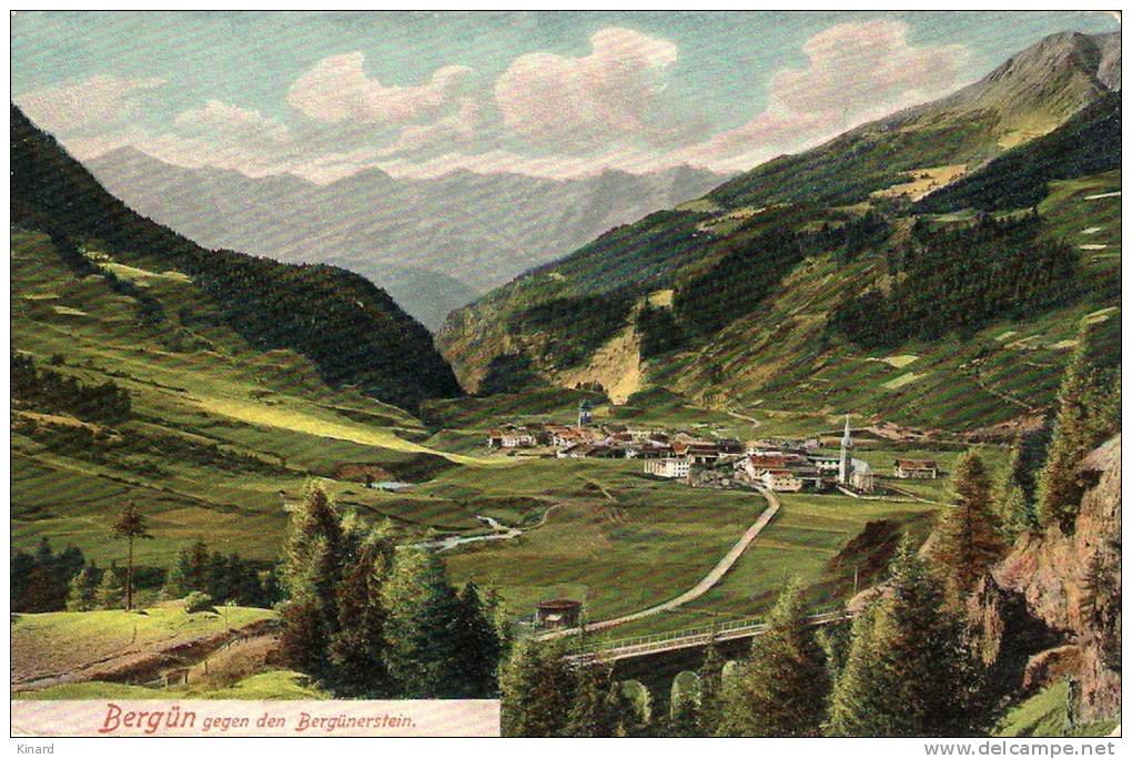 CPA .  BERGÜN.. GEGEN DEN BERGÜNERSHEIN..  BE.. VOIR SCAN... - Bergün/Bravuogn