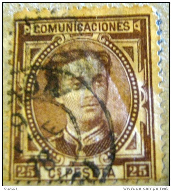 Spain 1876 King Alphonso XII 25c - Used - Usados