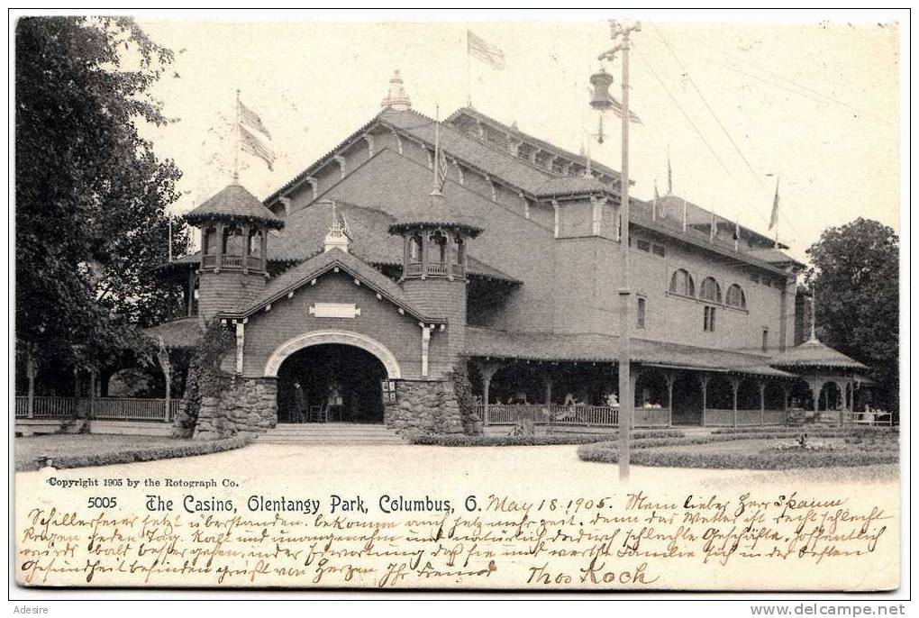 1905, USA - OHIO - Columbus, Casino Olentangy Park, Gel.1905, Schöne Doppelfrankierung, Gute Erhaltung - Columbus