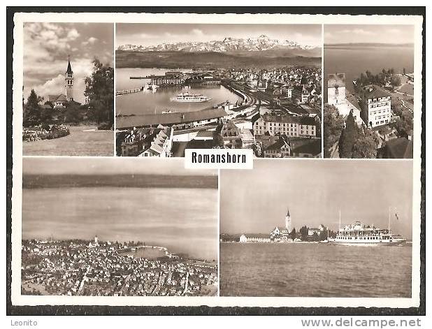 ROMANSHORN Am Bodensee 5-Bilder-Karte Egnach 1956 - Egnach