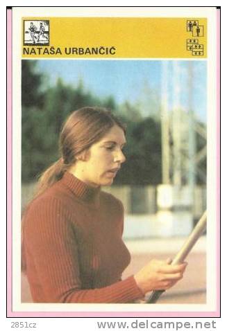 SPORT CARD No 143 - NATAŠA URBAN&#268;I&#262;, Yugoslavia, 1981., 10 X 15 Cm - Atletica