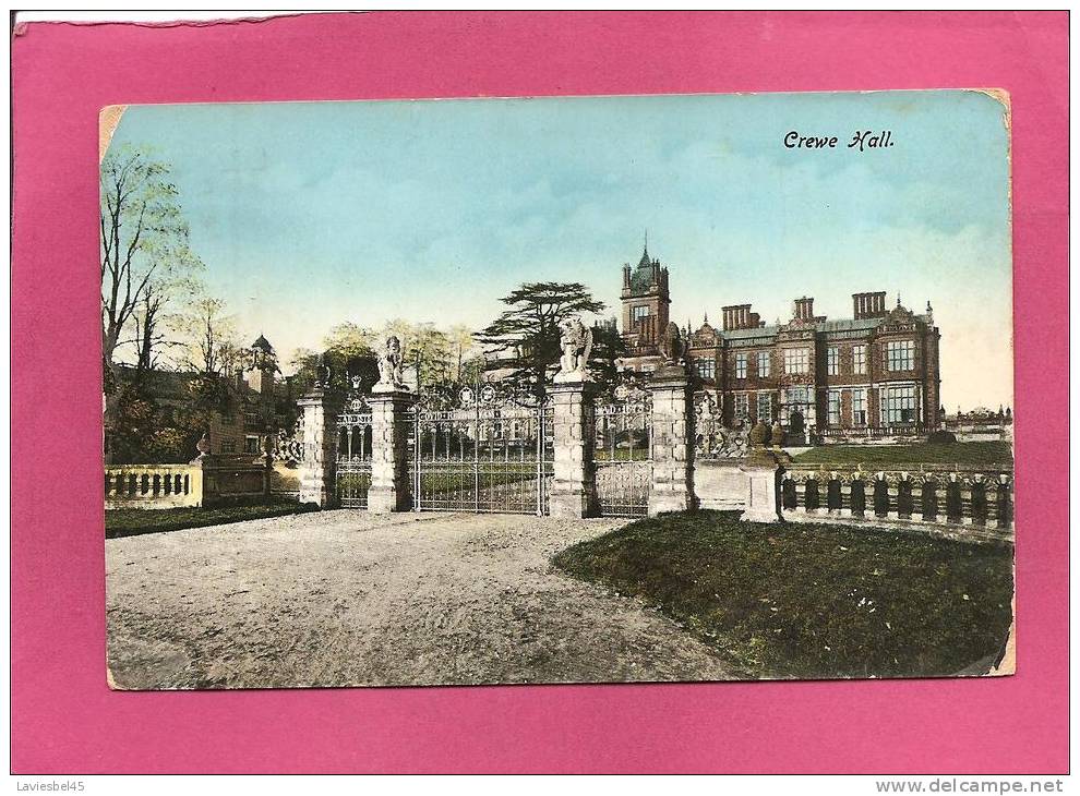 Royaume Unis - Cheshire - CREWE HALL  . (manoir) ANNEE 1916 - Sonstige & Ohne Zuordnung