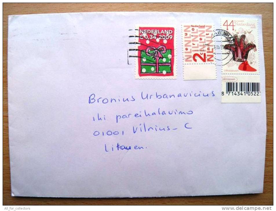 Cover Sent From Netherlands To Lithuania, 2011 - Lettres & Documents