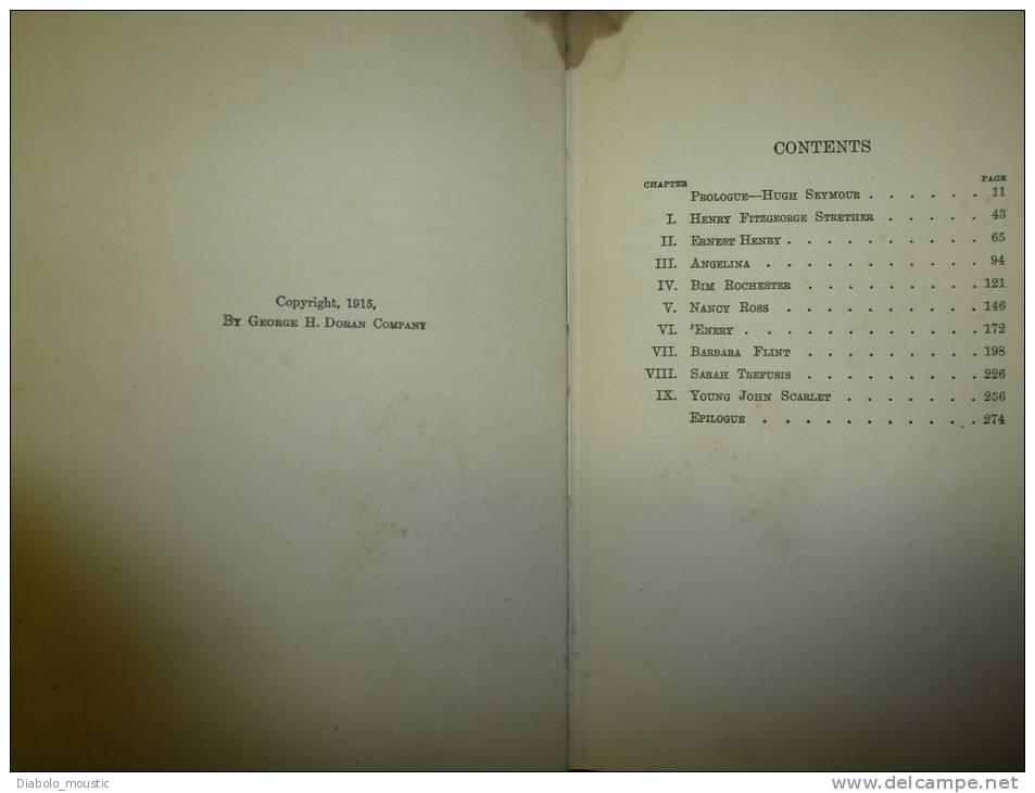 1915  Unusual Edition Originale THE GOLDEN SCARECROW  By Hugh  Walpole    .George H. Doran Company...WAR SERVICE LIBRARY - Oorlogen-deelname VS