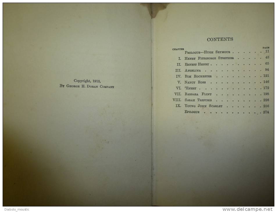 1915  Unusual Edition Originale THE GOLDEN SCARECROW  By Hugh  Walpole    .George H. Doran Company...WAR SERVICE LIBRARY - Wars Involving US