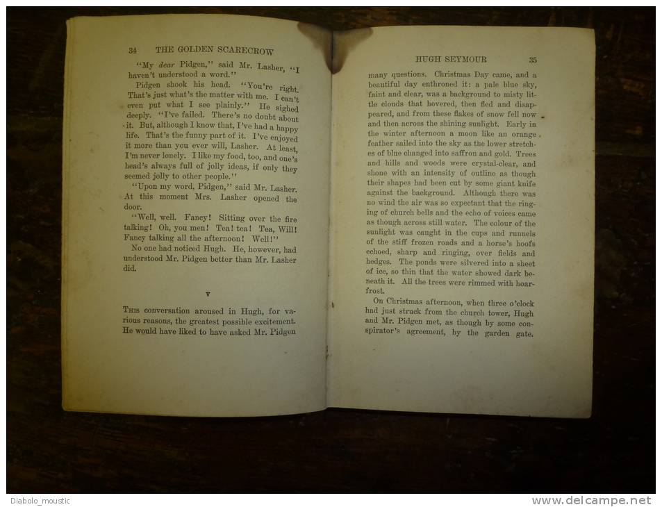 1915  Unusual Edition originale THE GOLDEN SCARECROW  by Hugh  Walpole    .George H. Doran Company...WAR SERVICE LIBRARY