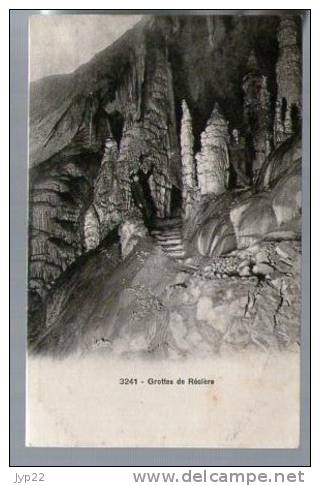 Jolie CP Ancienne Animée Suisse Grottes De Réclère - Ed Louis Burgy 3241 - CAD Réclère 17-08-1910 Pour Audincourt - - Réclère