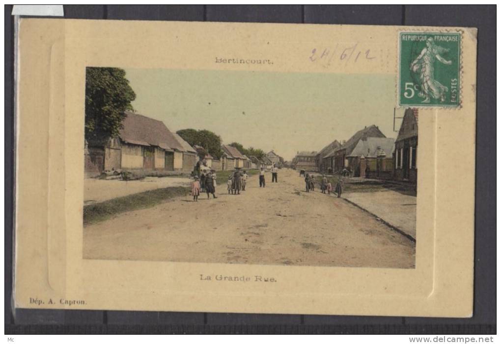 62 - Bertincourt - La Grande Rue - Colorisée - Bertincourt