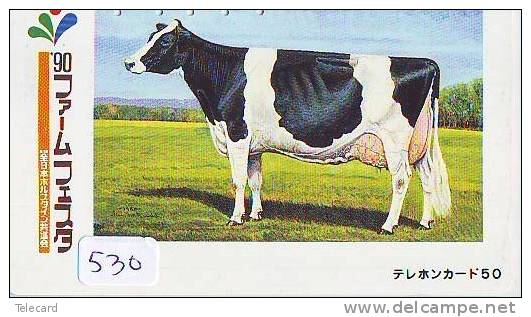 Télécarte JAPON * VACHE (530) COW * KOE * BULL * PHONECARD JAPAN * TELEFONKARTE * VACA * TAURUS * - Vacas