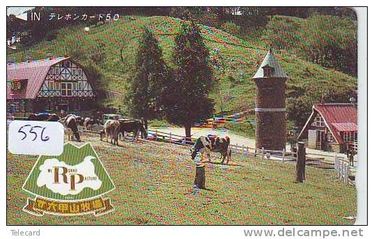 Télécarte JAPON * VACHE (556) COW * KOE * BULL * TAUREAU * STIER * PHONECARD JAPAN * TELEFONKARTE * VACA * TAURUS * - Cows