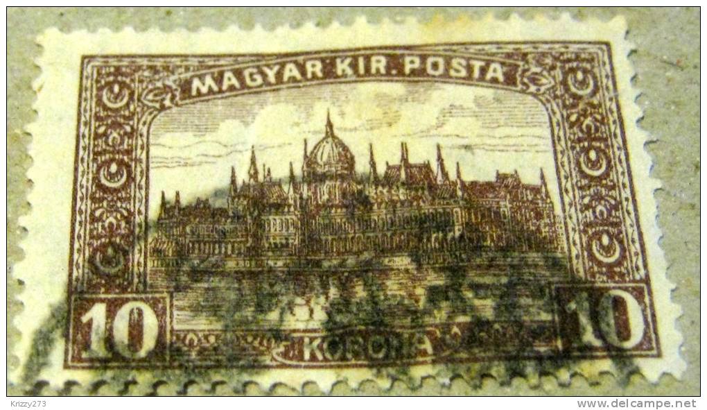 Hungary 1916 Parliament Buildings Budapest 10k - Used - Used Stamps