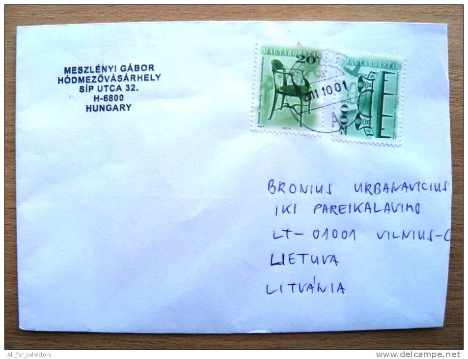 Cover Sent From Hungary To Lithuania, From Museum - Lettres & Documents