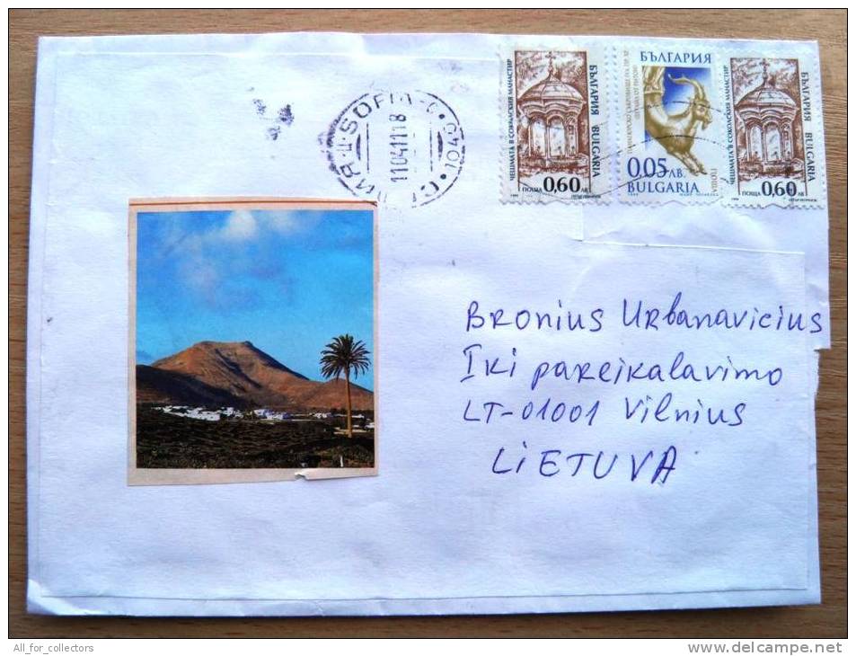 Cover Sent From Bulgaria To Lithuania, 2011 - Brieven En Documenten