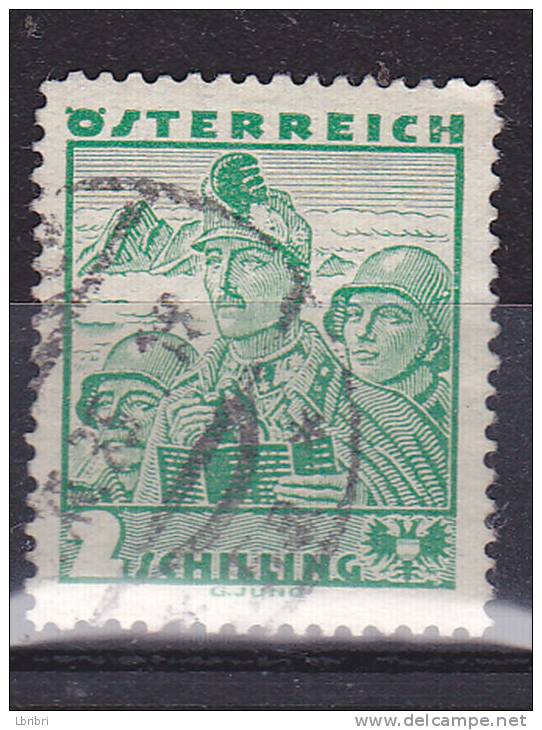 AUTRICHE N° 458 2S VERT MILITAIRES OBL - Gebraucht