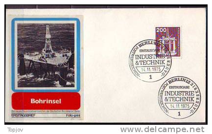 GERMANY - TECHNOLOGY - PLATFORM - FDC  - 1975 - Erdöl