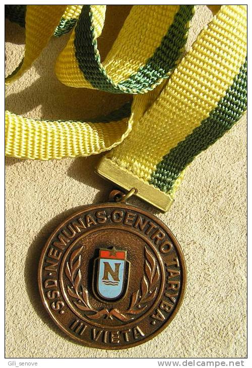 1960s NEMUNAS ATHLETICS MEDAL III PLACE/LITHUANIA - Atletica