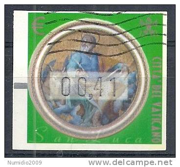 2002 VATICANO USATO AUTOMATICI 0,41 SAN LUCA - RR10301 - Oblitérés