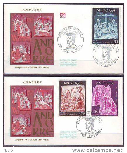 ANDORA FD. - FRESCOES - FDC - 1967 - Cuadros