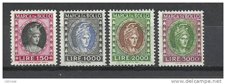 ITALY - FISCAL STAMPS - 4 DIFFERENT UNUSED - Revenue Stamps