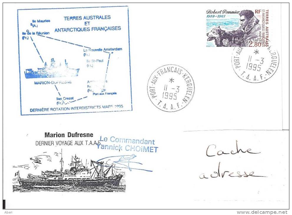 8273  DERNIER VOYAGE Du MARION DUFRESNE - KERGUELEN - Storia Postale