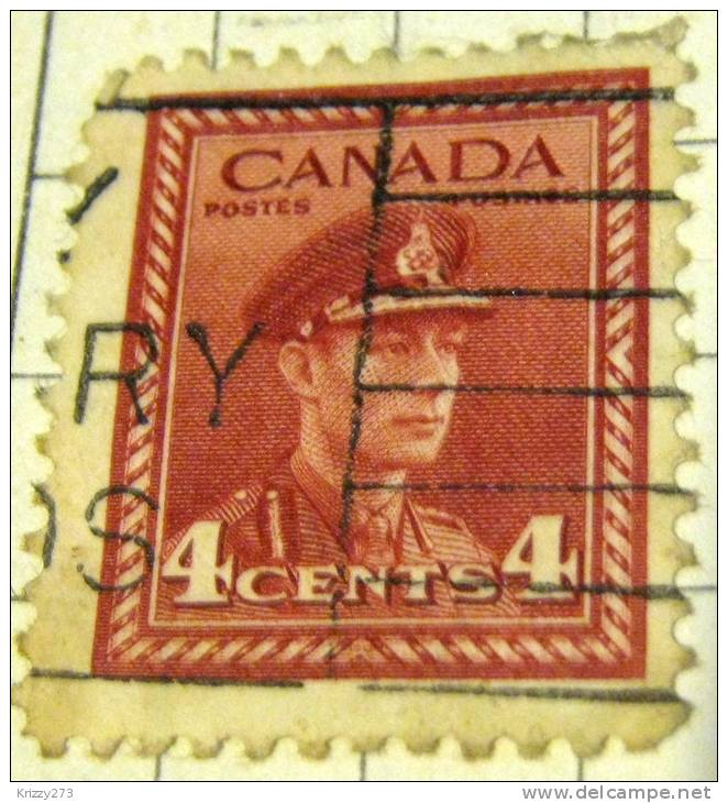 Canada 1942 King George VI In Uniform 4c - Used - Used Stamps