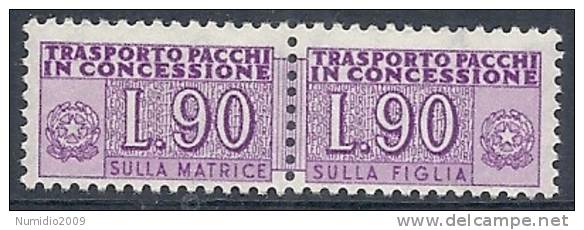 1955-81 ITALIA PACCHI IN CONCESSIONE STELLE 90 LIRE MNH ** - RR10341-3 - Consigned Parcels